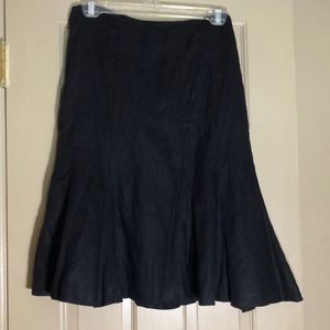 Fun black linen Chaps skirt! Size 16